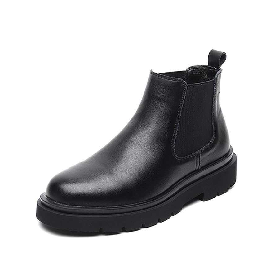 Amazon.com | Men's Leather Platform Chelsea Boots Fashion